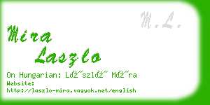 mira laszlo business card